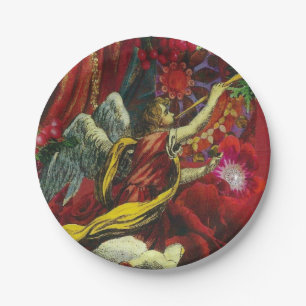 8 Dessert or Salad Paper Plates Christmas theme 