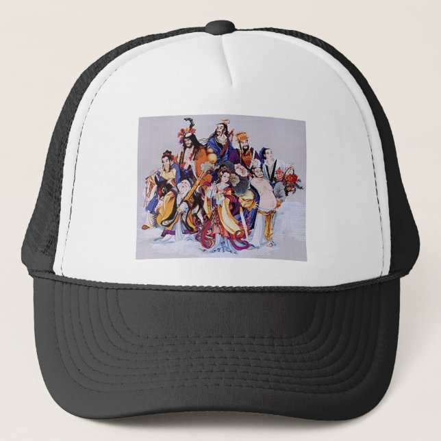 8 Drunken Immortals Trucker Hat (Front)