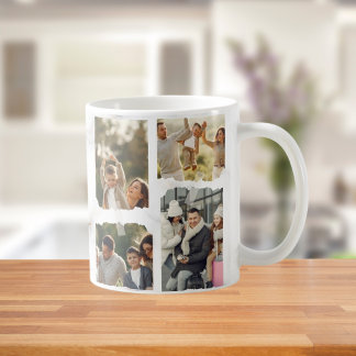 8 Eight Photo Modern Elegant Collage Family Love C Coffee Mug