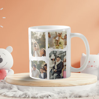 8 Eight Photo Modern Elegant Collage Family Love C Coffee Mug