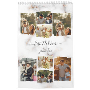 8 Eight Photo Modern Elegant Collage Family Love Calendar