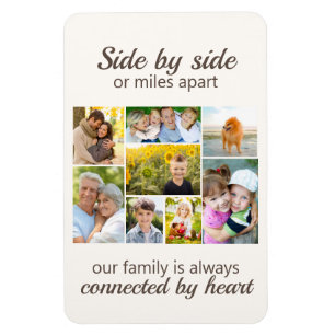 8 Family Photo Keepsake Connected by Heart  Magnet