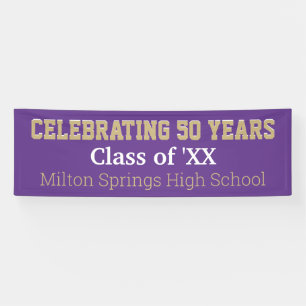 8 ft long! Celebrate 50 yrs reunion banner