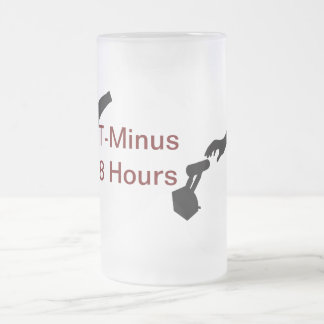 8 Hours Bottle to Throttle Frosted Glass Beer Mug