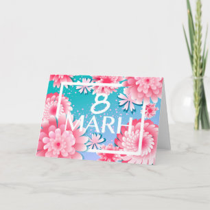 8 March. Happy Women`s Mother`s Day. Holiday Card