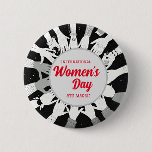 8 March InspireInclusion International Women's day 6 Cm Round Badge