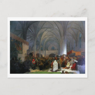 #8 Master Jan Hus Preaching at Bethlehem Chapel Postcard