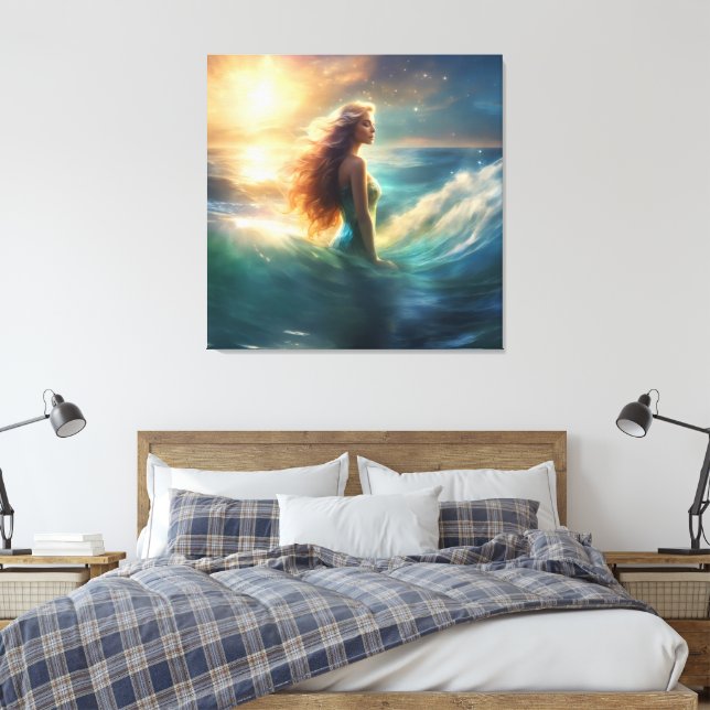 #8  Mermaid Life  Canvas Print (Insitu(Bedroom))