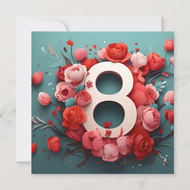 8 of march design invitation (Front)