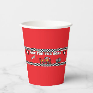 8 OUNCE RED 1ST BIRTHDAY BOY RACE CAR  PAPER CUPS