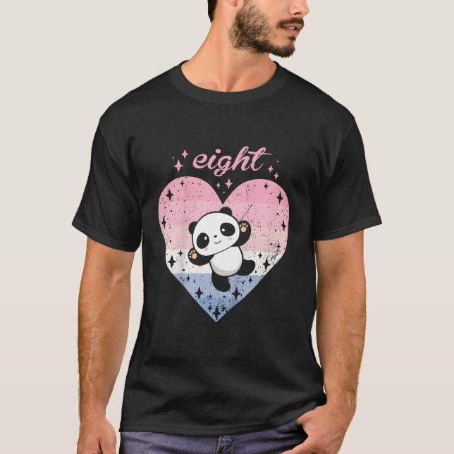 8 Panda 8Th B-Day T-Shirt (Front)