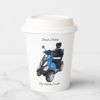 8 Paper cups with lids