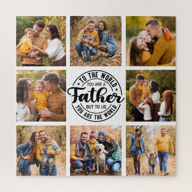 8 Photo Collage All Occasion World's Best Father  Jigsaw Puzzle (Vertical)