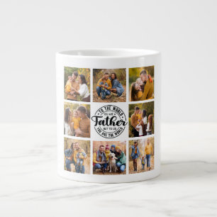 8 Photo Collage All Occasion World's Best Father Large Coffee Mug