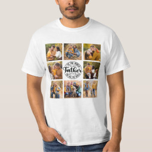 8 Photo Collage All Occasion World's Best Father  T-Shirt