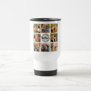8 Photo Collage All Occasion World's Best Father Travel Mug