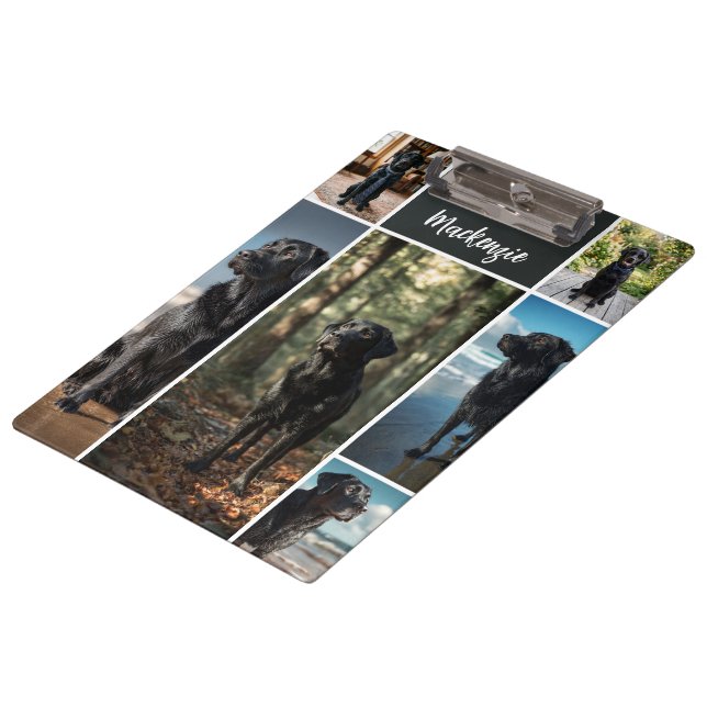 8 Photo Collage and Text Personalised Clipboard (Angled)