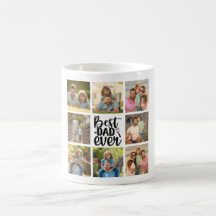 8 Photo Collage Best Dad Ever  Coffee Mug
