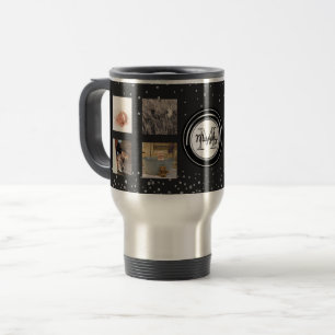 8 Photo Collage   Custom Family Instagram Travel Travel Mug