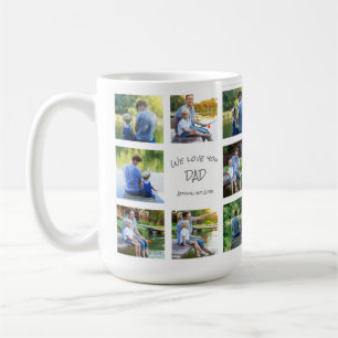 8 Photo Collage Dad Father Keepsake  Coffee Mug