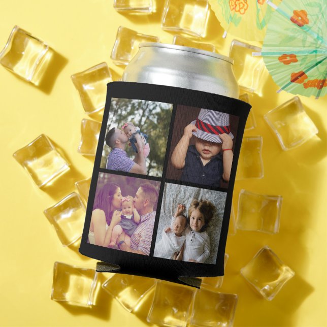 8 Photo Collage DIY Fun Personalised Can Cooler (In Situ Summer)
