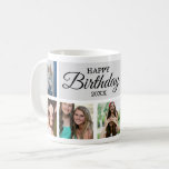 8 Photo Collage Happy Birthday Coffee Mug<br><div class="desc">Unique happy birthday coffee mug customized with 8 favorite photos of happy memories to make it special and unique. You can match the color of the background to any color in your photo. Please do contact for help in customization.</div>