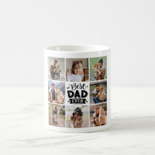 8 Photo Collage Happy Father's Day Best Dad Ever Coffee Mug