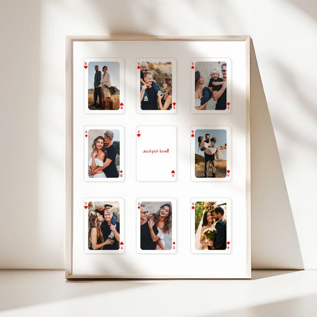 8 Photo Collage How Lucky Are We Playing Cards Poster (Creator Uploaded)