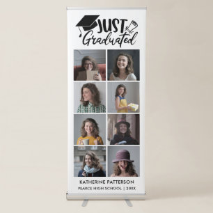 8 Photo Collage Just Graduated Class Of 2023 Retractable Banner