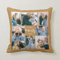 8 Photo Collage Modern Family Personalised | Gold