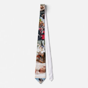 8 Photo Collage Personalised Custom Tie