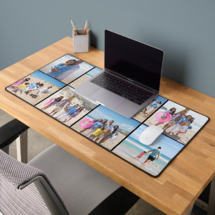 8 Photo Collage Personalised  Desk Mat