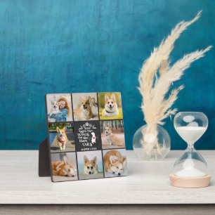 8 Photo Collage Pet Dog Loss Remembrance Plaque