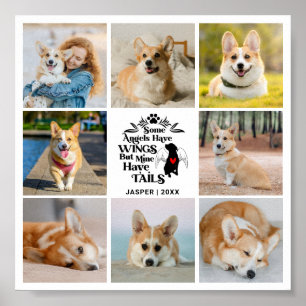 8 Photo Collage Pet Dog Loss Remembrance Poster