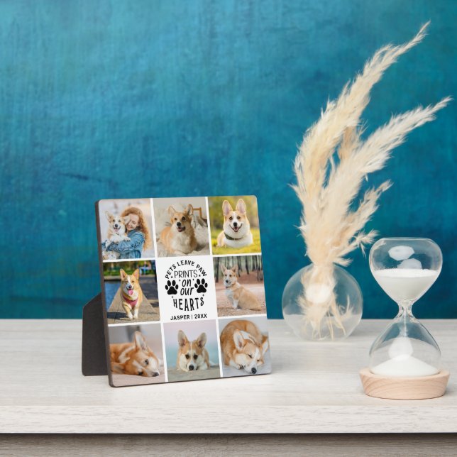 8 Photo Collage Pet Memorial Remembrance  Plaque (Insitu)