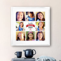 8 Photo Collage Red World’s Greatest Dad Modern