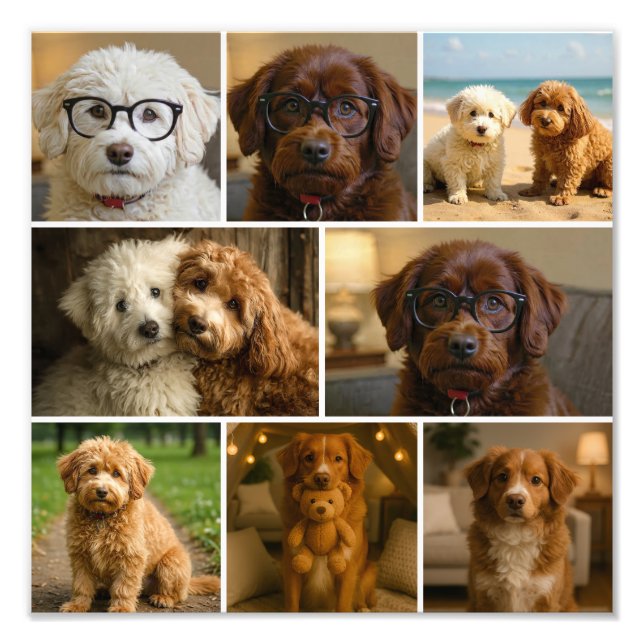 8 Photo Custom Personalised Template Collage Print (Front)