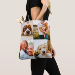8 Photo Double Sided Edge Print Shop Carry Bag<br><div class="desc">Double sided carry tote bag with 8 personalised square full edge print photos.</div>