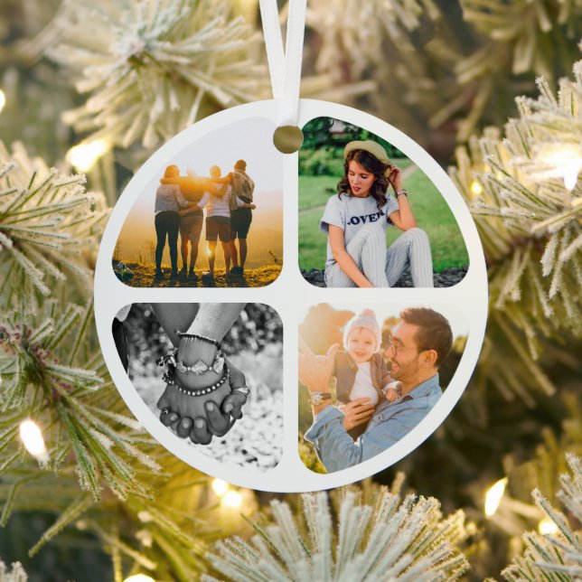 8 Photo Double Sided Metal Ornament Template (Insitu)
