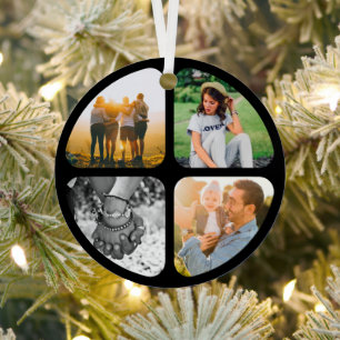 8 Photo Double Sided Metal Ornament Template