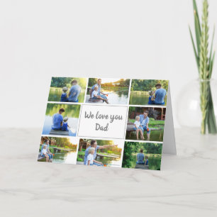 8 Photo Father's Day Best Dad in World Card