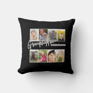 8 Photo "Grandchildren Make Life Grand" Cushion