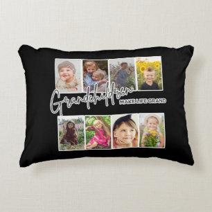8 Photo "Grandchildren Make Life Grand" Decorative Cushion