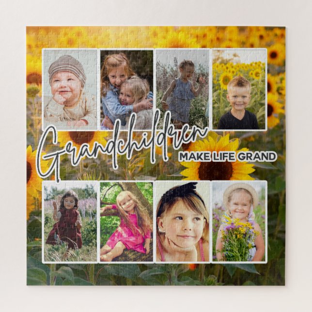 8 Photo "Grandchildren Make Life Grand" Jigsaw Puzzle (Vertical)