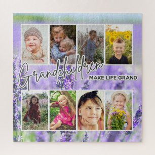 8 Photo "Grandchildren Make Life Grand" Jigsaw Puzzle
