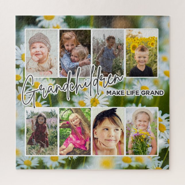 8 Photo "Grandchildren Make Life Grand" Jigsaw Puzzle (Vertical)