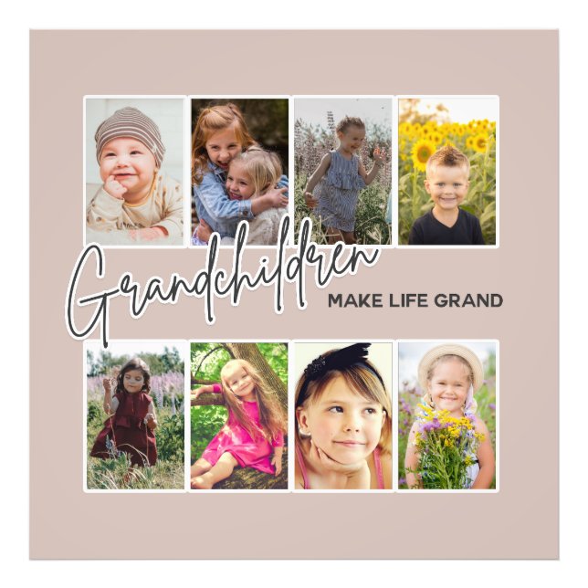 8 Photo "Grandchildren Make Life Grand" Print (Front)
