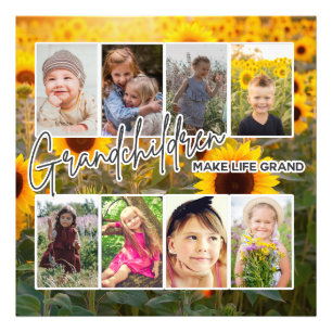 8 Photo "Grandparents Make Life Grand" Print