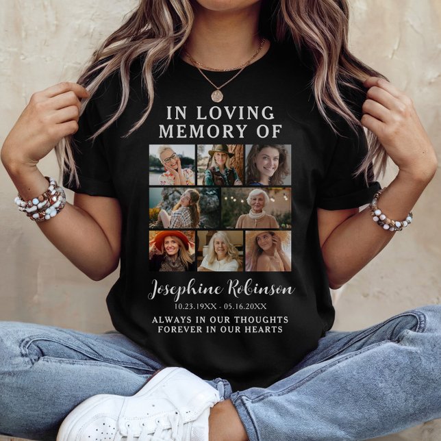 8 Photo Memorial Collage T-Shirt (Creator Uploaded)