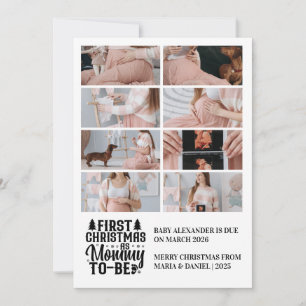 8 Photo Mummy to be Christmas Pregnancy  Holiday Card
